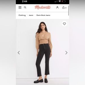 Madewell Cali-Demi Boot, Bayland Wash, Raw Hem Edition, Size 27